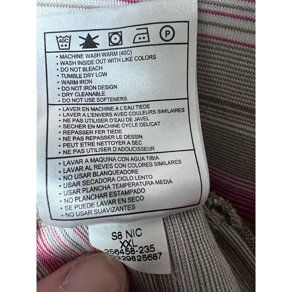 Nike FITDRY Tiger Woods Collection Men's Golf Polo Pink Tan Stripe Size XXL - Picture 6 of 9